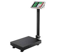 100KG Heavy Duty Folding Digital Platform Postal Parcel Scales, Commercial LCD Display Electronic Computing Floor Platform Scale Industrial Scales Postal Shop Weight 100KG/220lbs (Black)