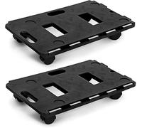 100Kg Heavy-Duty Interlocking Plastic Dolly Trolley with 360° Swivel Wheels Anti-Slip Skatable Platform Cart for Moving Boxes Furniture Garden & DIY Projects (2)