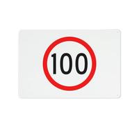 100Km Speed 12 X 8 Inches Aluminum Sign - Uv Protected, Waterproof, Weatherproof And Fade Resistant - 4Pre-Drilled Holes