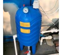 100L/26GAL Freestanding PE Pressurized Water Storage Tank, 200L/66GAL Fully Automatic Portable Water Tank, Suitable for Laundry Rooms/Kitchens/Showers/Gardens(100L/26.4gal)