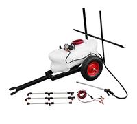 100L ATV Sprayer Trailer 6 Nozzle Boom Quad Electric 12V Spot Crops Weed Farm Agricultural Hand Lance Tank Garden Portable FREE Fixing Kit