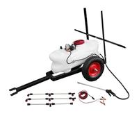 100L ATV Sprayer Trailer 6 Nozzle Boom Quad Electric 12V Spot Crops Weed Farm Agricultural Hand Lance Tank Garden Portable FREE Fixing Kit