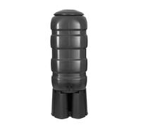 100L Black Water Butt Kit Stand Tap Diverter Space Saving Garden Water Container