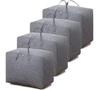 100L Clothes Storage Bag, 4PCS Duvet Storage Bags King Size, Storage Bags for Comforters, Clothes, Quilt, Blankets, Bedding, Duvet Bags, laundry bags, Underbed Storage Bags with Zips, No-smell