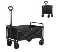 100L Festival Trolley on Wheels Collapsible Camping Cart Portable Beach Wagons Trolly Folding Outdoor Shopping Utility Cart for Groceries Garden Sport Fishing Picnic