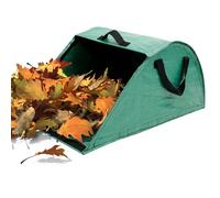 100L Half Round Leaf Collector Bag, Sturdy Waterproof Large Capacity Dustpan Leaf Bags, Portable Foldable and Reusable Anti-Collapse Shovel Shape Collector for Lawn Pool Garden Leaves Trash