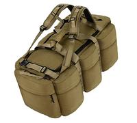 100L Military Tactical Duffle Bag for Men, Extra Large Army Duffle Bag Heavy Duty Deployment Bag, Military Duffle Bag Backpack Outdoor Gear (Olive Green), Brown, L
