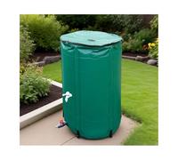 100L Portable Rainwater Harvesting Tank Heavy-Duty Waterproof Fabric Leak-Resistant Welded Seams Foldable Design for Flexible Outdoor Use - Eco-Friendly Green