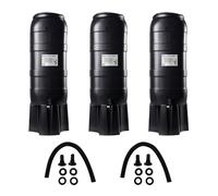 100L Slimline Black Rainfall Mini Water Butt Kit - Space Saving Rainwater Water Butt Complete with Stand, Lid, Hose Connect Tap & Rain Diverter for Garden Water Storage (Triple 100L)