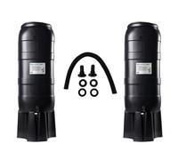 100L Slimline Black Rainfall Mini Water Butt Kit - Space Saving Rainwater Water Butt Complete with Stand, Lid, Hose Connect Tap & Rain Diverter for Garden Water Storage (Double 100L)