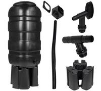 Hardys 100L Slimline Garden Water Butt with Stand and Tap, UK Made - Lid & Rainwater Diverter Kit Included - Waterbutt for Garden & Decking - Recycled Plastic, Easy to Set Up