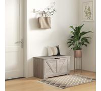 100L Storage Chest Trunk with 2 Safety Hinges, Storage Box, 80cm HOMCOM Grey One Size