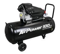 Sealey V-Twin Direct Drive Air Compressor, 100L, 3hp, 13.7cfm, 116psi, 2.2kW - SAC10030VA