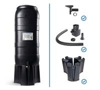100L Slimline Black Rainfall Mini Water Butt Kit - Space Saving Rainwater Water Butt Complete with Stand, Lid, Hose Connect Tap & Rain Diverter for Garden Water Storage - UK DESIGNED AND MANUFACTURED