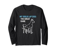 100lb Lap Dog Great Dane Puppy Love Canine Long Sleeve T-Shirt