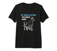 100lb Lap Dog Great Dane Puppy Love Canine Premium T-Shirt