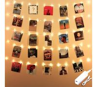 100LED Photo Clip String Lights Rechargeable,10M Christmas Decorations Fairy Lights with 60 Clips 8 Modes Photo Peg Hanging Wall Lights Photo Display Indoor for Room Decor Home Party Wedding Birthday