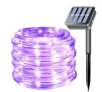 100LED Rope Lights Outdoor,EHOFUN Waterproof 39FT 8Mode Solar Powered Tube Strip Light Copper Wire Fairy String Lights for Garden Yard Party Wedding Christmas Decoration(Purple)