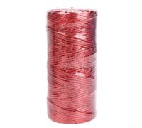 100m 1.5mm Gold, Silver, Rose Gold, Bronze, Red Metallic Cord String for DIY Crafts, Thin Yarn Craft Twine Rope, Embellishment Thread,(Red)