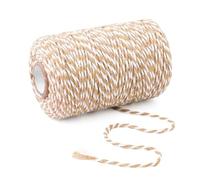 100M 100% Cotton Rope for Party Wedding Decoration Accessory Colorful Twine Cord String Thread with 12 Color Crochet Kits for Beginners Adults(Type9)