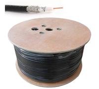 100M (330 Ft) - Rg59 Black Coaxial Cable For Cctv Video 75 Ohm Wire Reel Drum