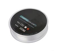 100m Fluorocarbon Leader Line For Lure Fishing With 4.13 LB .5# To 34.32 LB 7.0# Test Strength Transparent And Abrasion Resistant(8.0-0.50mm-34.32LB White)