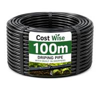 100m Garden Irrigation Dripping Irrigation Pipe With Built In Drippers,Easy To Use Automatic Watering With 20 Matching Connectors And 25 Hold Down stakes