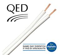 100m of White QED 42 Strand Oxygen Free Copper (OFC) HiFi Speaker Cable on Reel