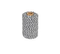 100m Red White Twine Cotton Bakers for Crafts Gardening Wedding Party Decoration Gift Wrapping(Blackwhite)