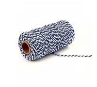 100m Red White Twine Cotton Bakers for Crafts Gardening Wedding Party Decoration Gift Wrapping(Bluewhite)