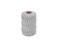 100m Red White Twine Cotton Bakers for Crafts Gardening Wedding Party Decoration Gift Wrapping(Gleywhite)