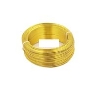 100m/Roll 1mm Diameter Soft Colored Aluminum Wire for DIY Handmade Crafts Accessories Modeling Materials(Gold)