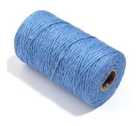 100M/roll Color Jute Twine Braided Burlap Strings Hemp Cords for DIY Wedding Party Home Decoration Wrapping Handmade Supplies Crochet Kits for Beginners Adults(Blue)