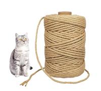 100M Sisal Rope for Cat Scratcher, 6MM Cat Scratching Post for DIY Projects, Cat Tree Repair, Gardening Bundling, Craft Decoration