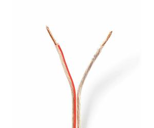 100m Transparent Quality CCA Speaker Cable 2x 1.50mm2