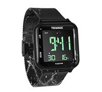 100m Waterproof Luminous Scuba Diving Watch with Stainless Steel Watch Strap, Support Stopwatch, Alarm Clock and Backlight Functions, Dual Time Display, 12/24 Hour Format