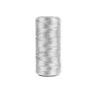 100Meters Metallic Twine String,1.5MM Glitter String Twine,Non-Elastic Gift Wrap Rope Metallic Sliver Strings For Gift Wrapping,Hanging Card Craft Making