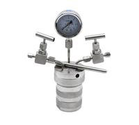 100ml 6Mpa Hydrothermal Synthesis Autoclave Reactor Vessel +inlet Outlet Gauge Experimental Use