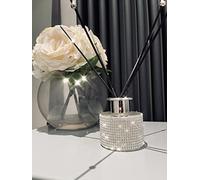 100ml Aromatherapy Reed Diffuser Set, Patchouli Oil Diffuser 6 Sticks, Crystal Diamante Fruity Home Fragrance Diffuser Set Home Décor Essential Oil