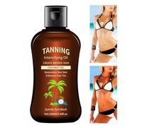 100ml Cokernut Tanning Oil, Natural Suntan Enhancer, Waterproof Tanning Oil, Water-Resistant Formula, Deep Effect, 100ml, for Enhancing Natural Tans at the Beach