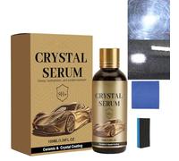 100ml Crystal Serum Graphene Ceramic Coating Spray for Cars(with Spong&Towel),Hydrophobic Ceramic Car Auto Detailing Kit,Advanced Car Polish&Crystal Coating,Long Lasting Paint Protection,Easy to Use