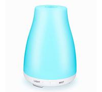 100ML Essential Oil Diffuser, Ultrasonic Cool Mist Aromatherapy Scented Oil Diffusers Humidifier, Waterless Auto-Off and 7 LED Light Colors for Bedroom, Yoga, SPA, Baby