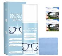 100ml Le/ns Scratch Remover,Le/ns Scratch Removal Spray,Glass Scratch Repair,Glasses Cleaner Spray,Eyeglass Repair Liquid,for Glasses,Cameras,Len/SES,Screens,Safe and Easy to Use(with Cleaning Cloth)