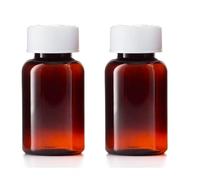 100ml Plastic Medical Pill Pot 2 x 100ml Small Medicine Bottle with Child Lock Cap - Reusable Lockable Medicine Box for Medicine Pots, Pill holder and Tablet Containers, Medication Storage.