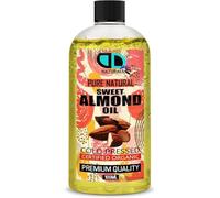 100ml | Pure Sweet Almond Oil, Carrier Oil for Aromatherapy, Massage, Moisturizing Suited to Dry Sensitive Skin & Hair, Nails, Cuticles, Ears, Face, Body, Stretch Marks