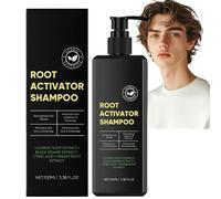 100ml Root Activator Shampoo for Men,Mane Strength Shampoo with Ginger Oil for Hair Growth,Hair Growth Sham/poo for H/air Loss and Thinning Hai/r,Natural Formula for Moisturizing & Smooth Shiny Ha/ir