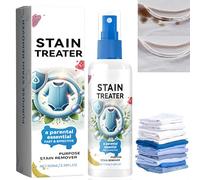 100ML Stain Remover for Clothes - Spot Cleaner & Stain Treater Spray, Laundry Stain Remover Spray for Tough Stubborn Stains,Our Best for Oil & Grease, 30 Seconds Stain Removal for Both Colours