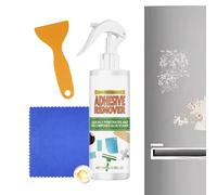100ML Sticky Gel Glue Remover Kit - Powerful Adhesive Eraser Cleaner, Label Tag Sticker Dissolver | Quick Action with Handy Scraper and Soft Cloth Wall, Window, Paint, Bumper, Tape, Wallpaper,