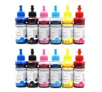 100ml Sublimation Ink Compatible With WF 2630 2750 2760 2850 2860 3620 3640 7010 7110 7210 Printer Heat Press Transfer To Mug Garment(6Colors 2Set)
