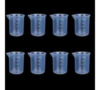 100ml Transparent Measuring Cups Measuring Jugs Graduat Beaker Plastic Liquid Measure Jugs for Liquid Measuring, Durable Measuring Jugs for Kitchen Cooking Baking, Crafts, Lab Use(8 Pcs)